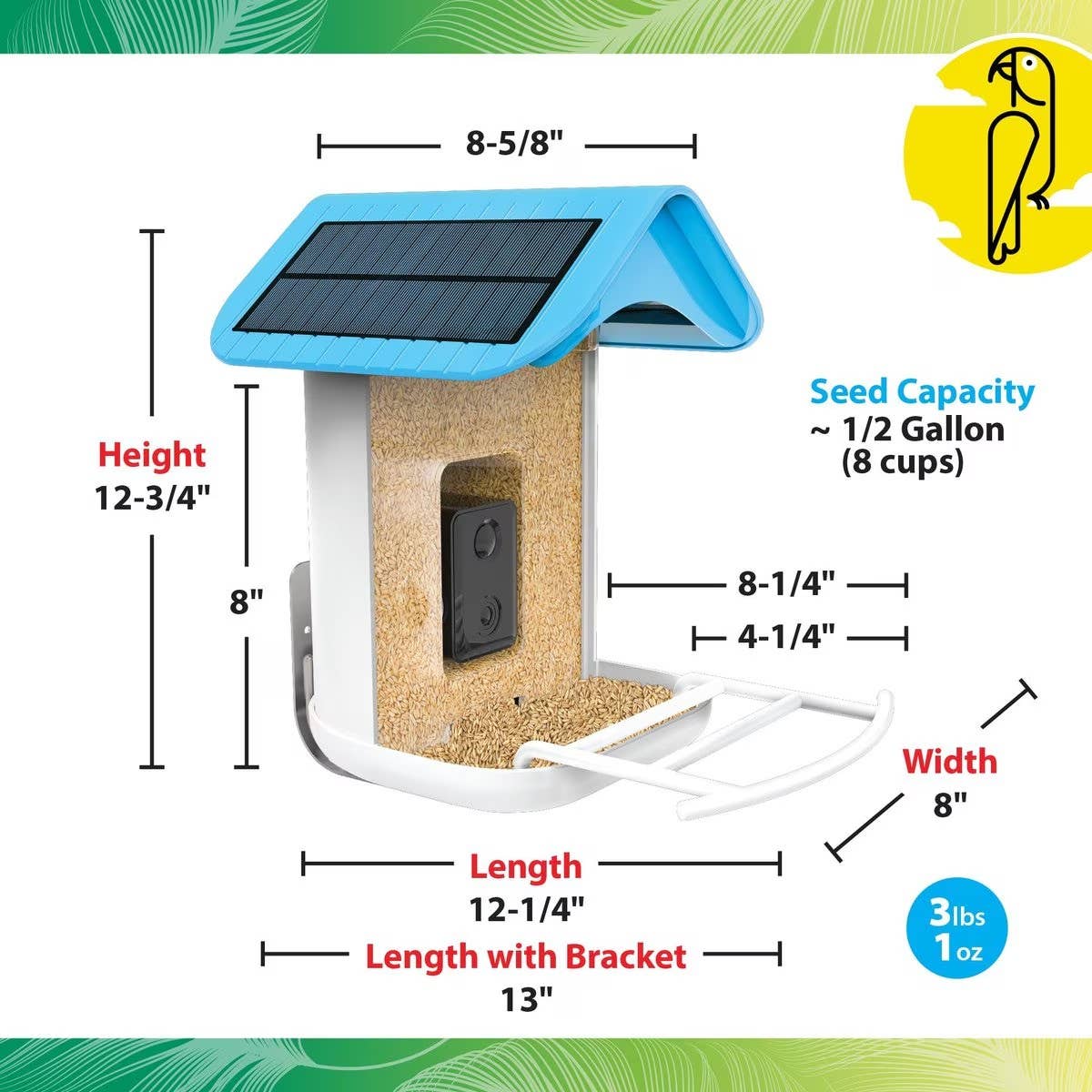 Smart AI Wild Bird Feeder Featherland Paradise