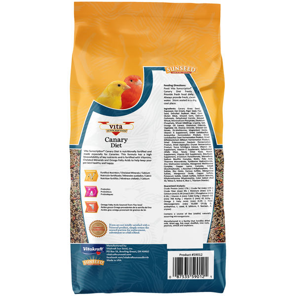 Sunseed Vita Canary Diet 2.5-lb