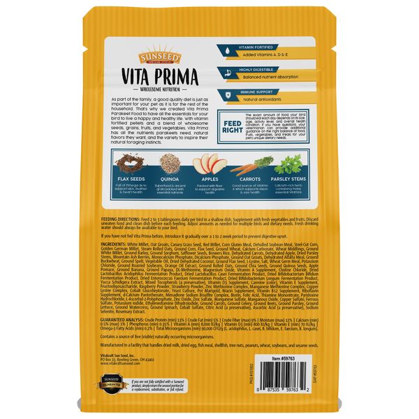 Alimento para periquitos Vita Prima, 2 libras