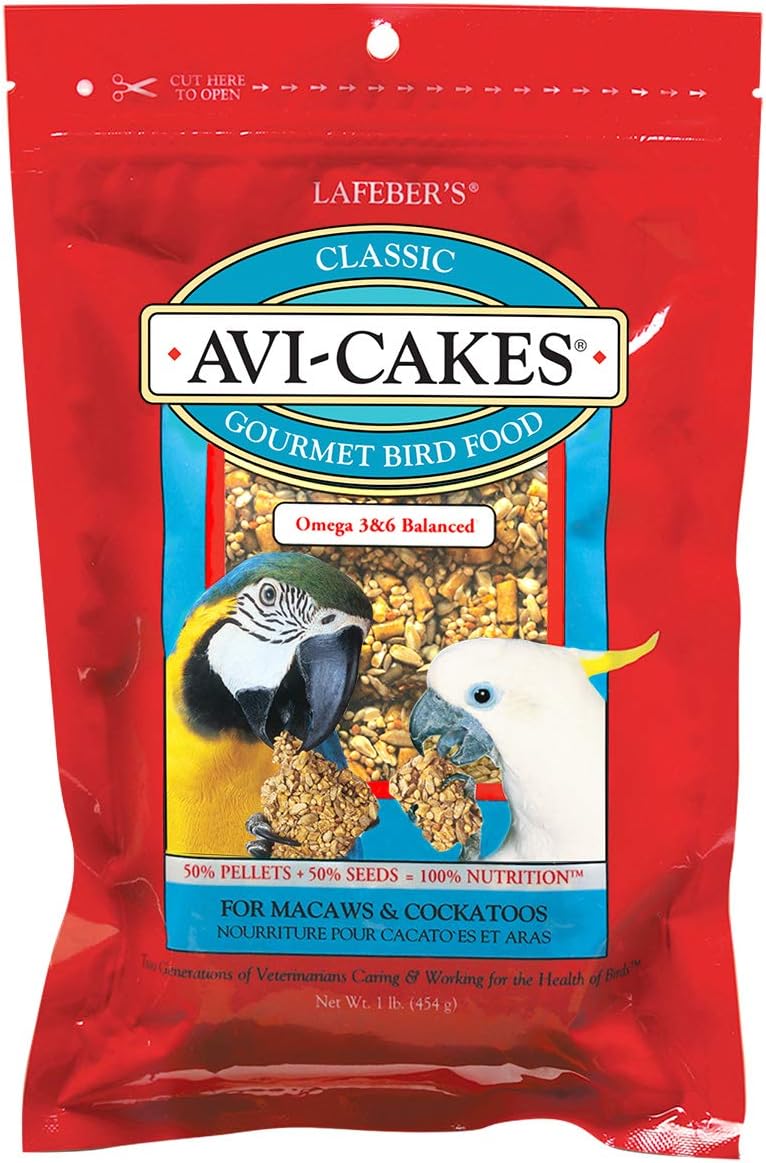 Avi-Cakes clásicos para guacamayos y cacatúas, 1 libra