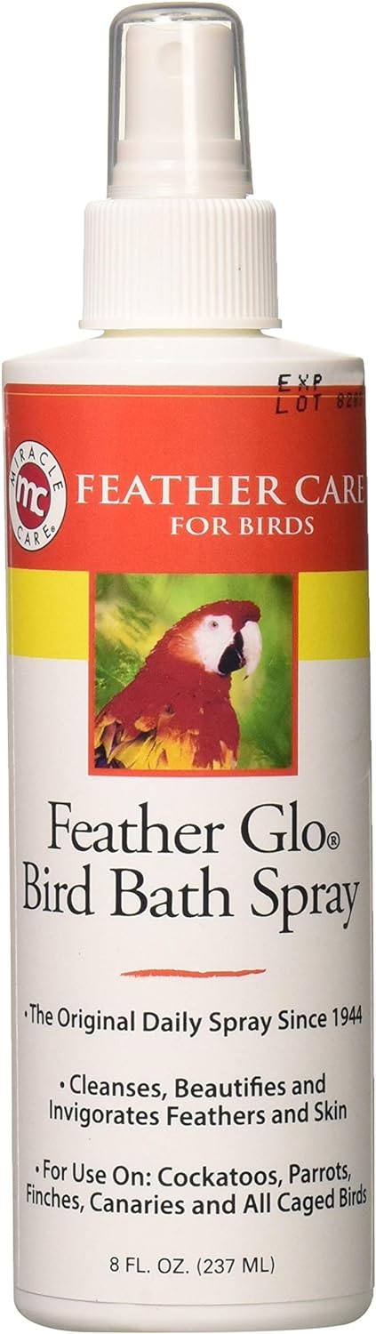 Miracle Care Feather Glo Bird Bath Spray, 8-Ounce