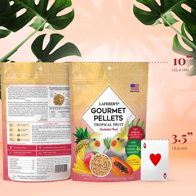 Cockatiel Tropical Fruit Gourmet pellets 1.25 lb 