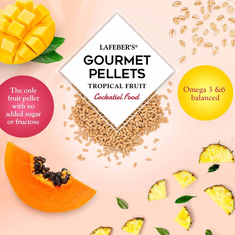 Cockatiel Tropical Fruit Gourmet pellets 1.25 lb 