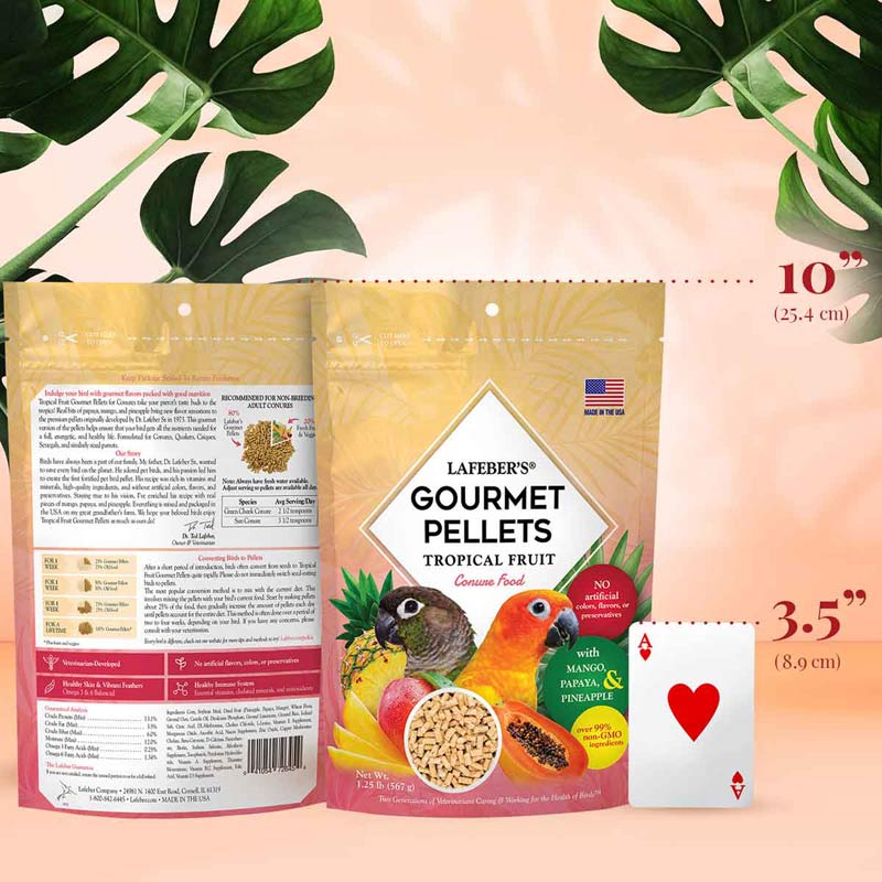 Conure Tropical Fruit Gourmet pellets 1.25lb 