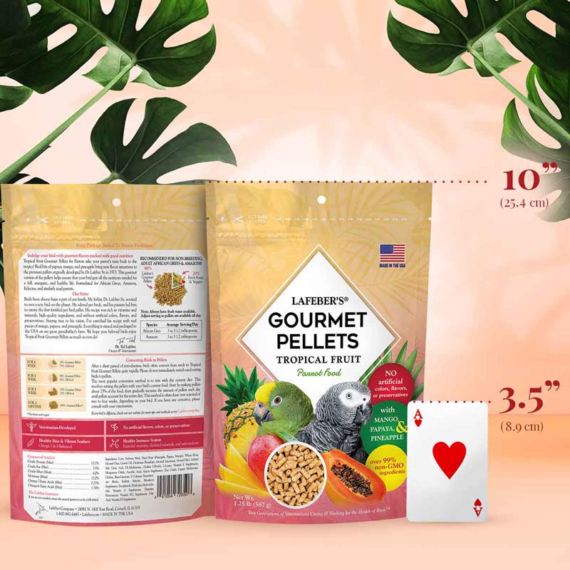 Parrot Tropical Fruit Gourmet Pellets 1.25lb 