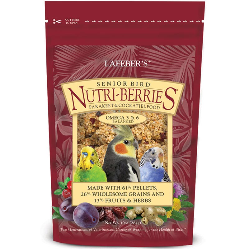 Nutri-Berries Senior Bird para periquitos y cacatúas, 10 onzas