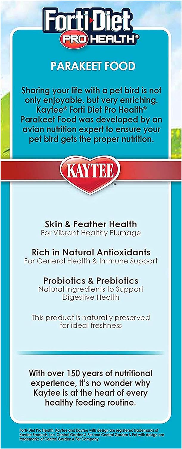 Kaytee Forti-Diet Pro Health Parakeet Food 4-lb