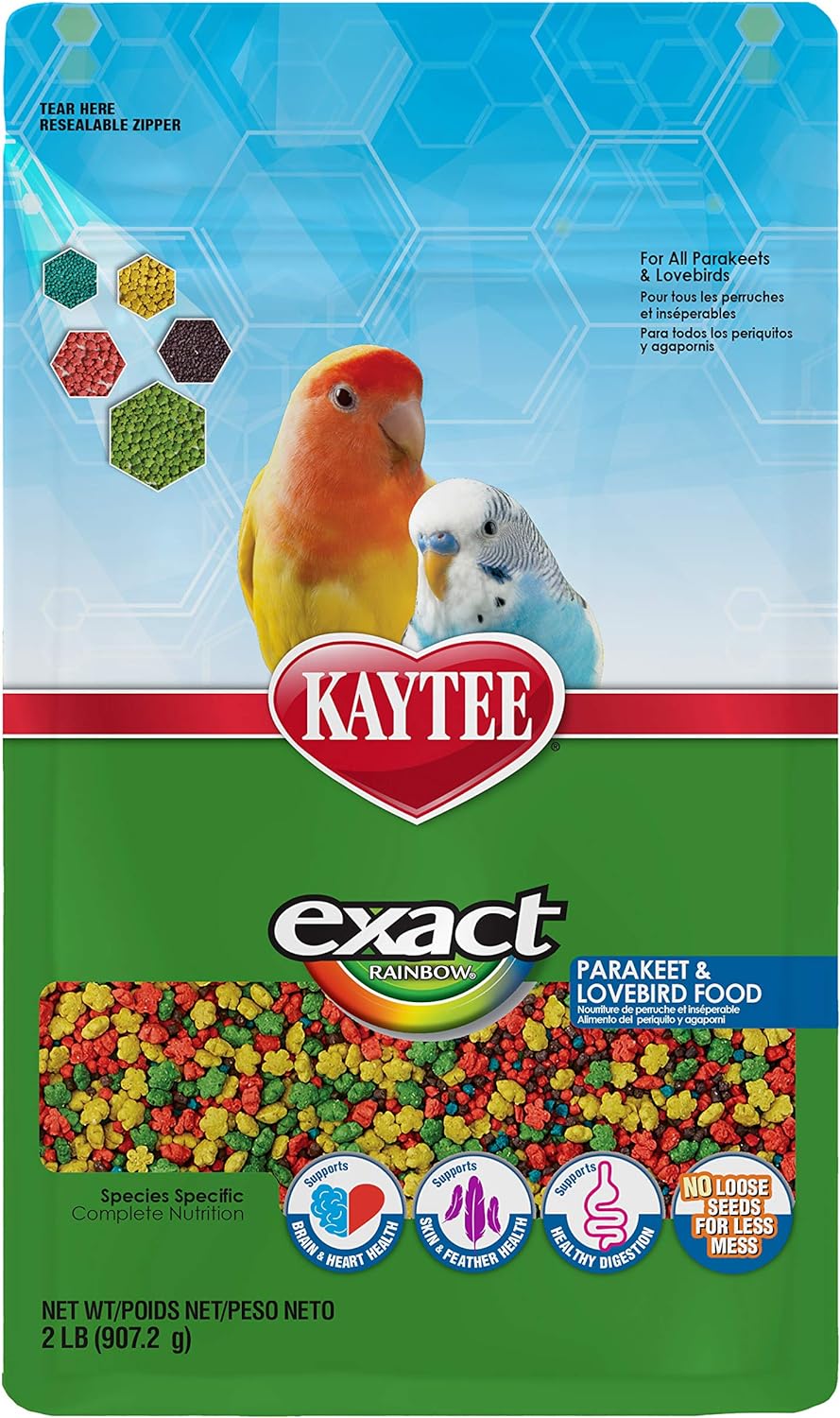 Kaytee Rainbow Parakeet & Lovebird Food, 2-lb