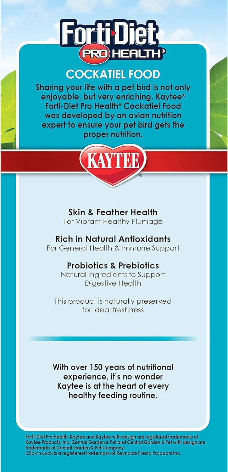 Kaytee Forti-Diet Pro Health Cockatiel Food, 5-lb