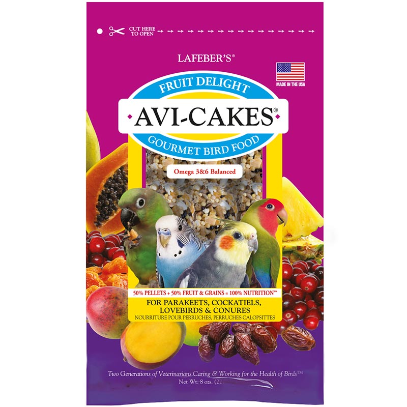 Fruit Delight Avi-Cakes para pájaros pequeños 8oz 