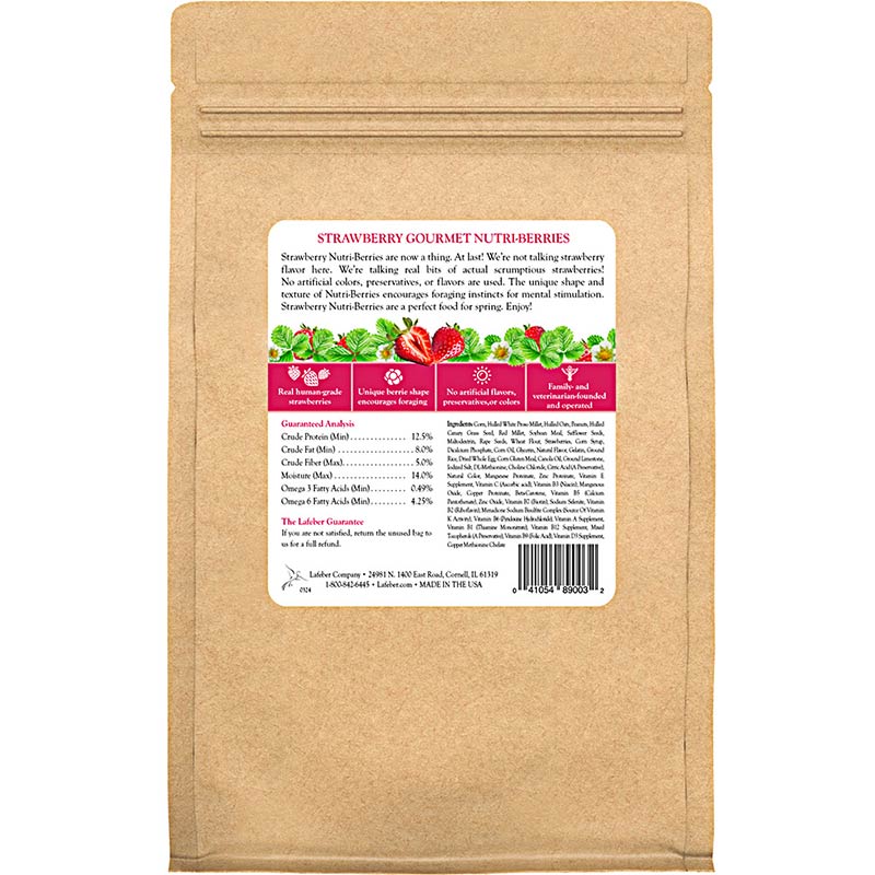 Lafeber's Strawberry Nutri-Berries for Small Birds 10-oz