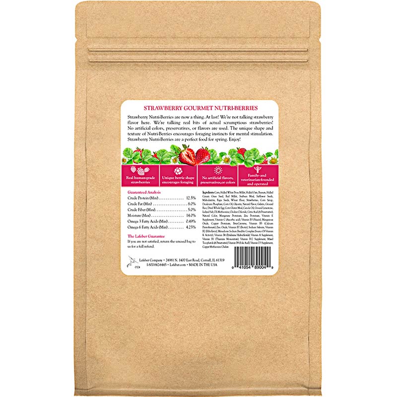 Lafeber's Strawberry Nutri-Berries for Parrots - Limited Edition 10oz