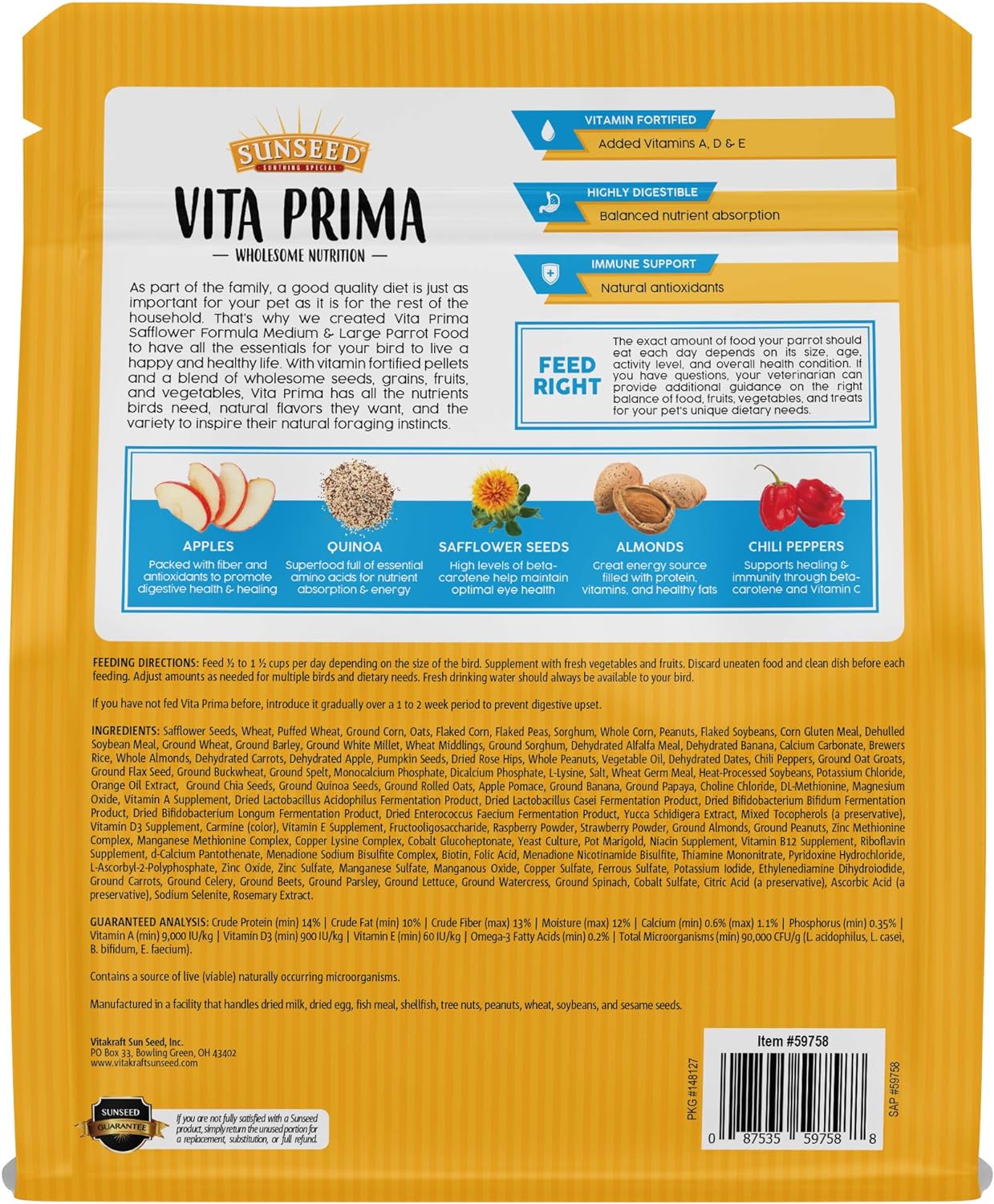 Vita Prima Safflower Formula 4-lb