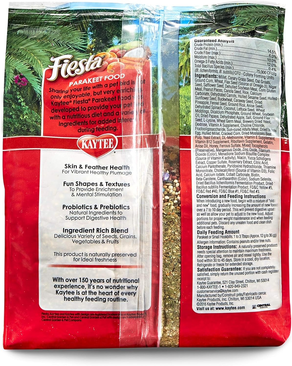 Kaytee Fiesta Parakeet Food 2 lb