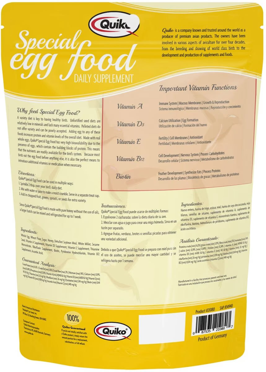 Quiko Special Egg Food Supplement for Canaries, 1.1-lb