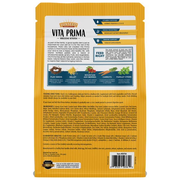 Vita Prima Canary & Finch Food 2-lb