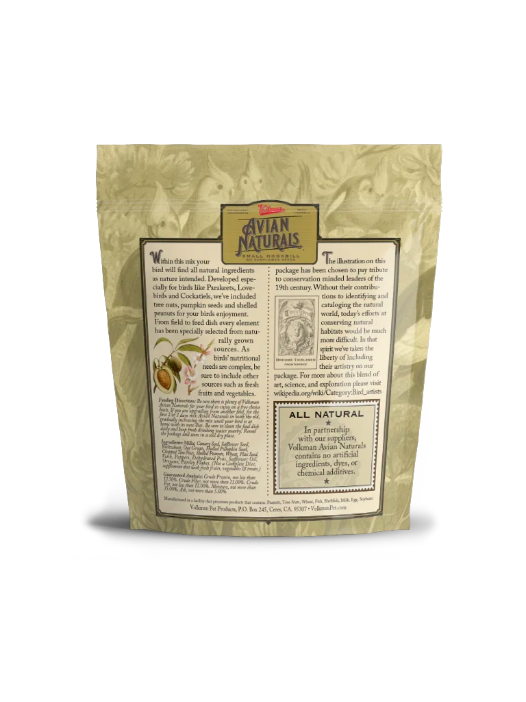 Avian Naturals Small Hookbill No Sunflower 4-lb