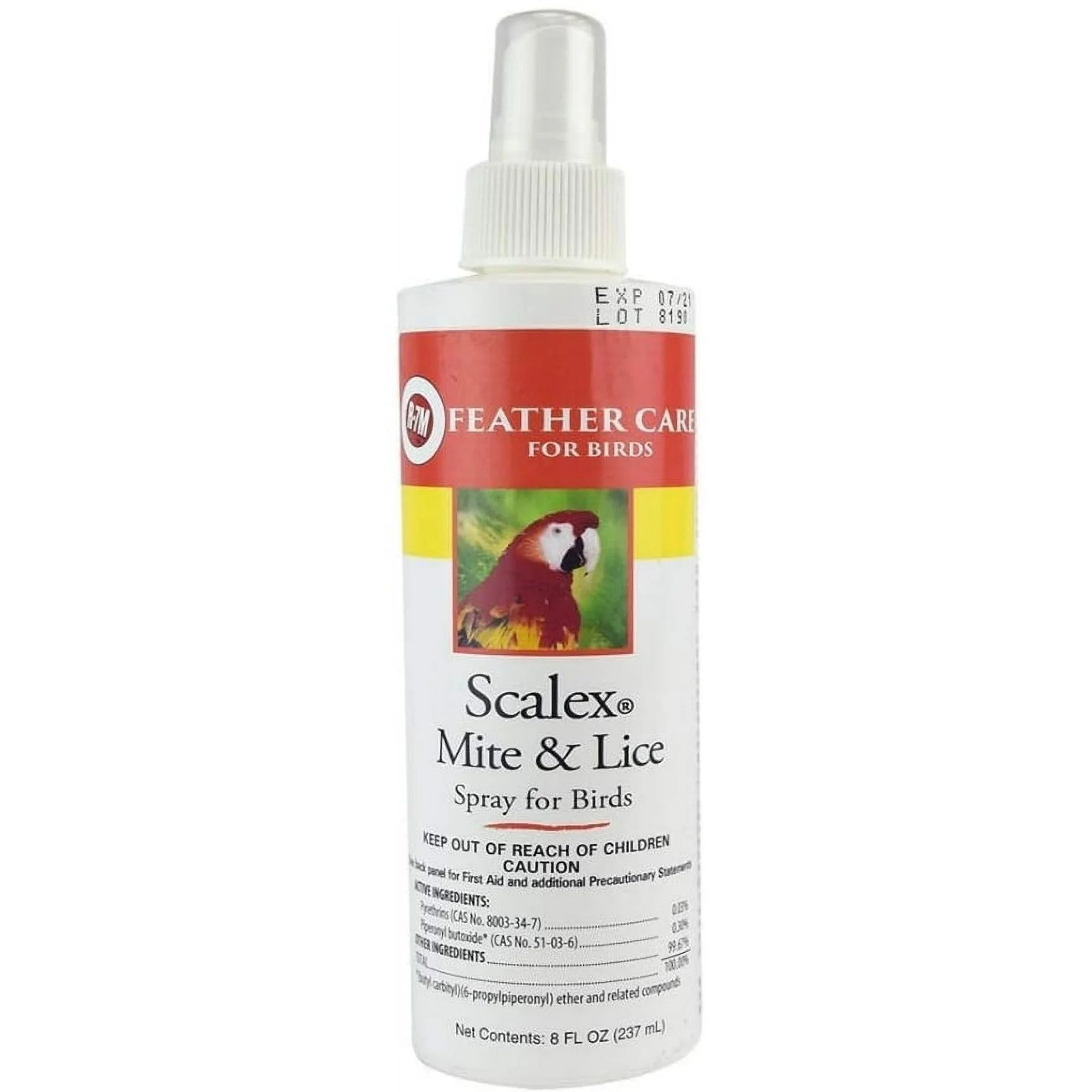 Scalex Spray para ácaros y piojos para pájaros, 8 onzas