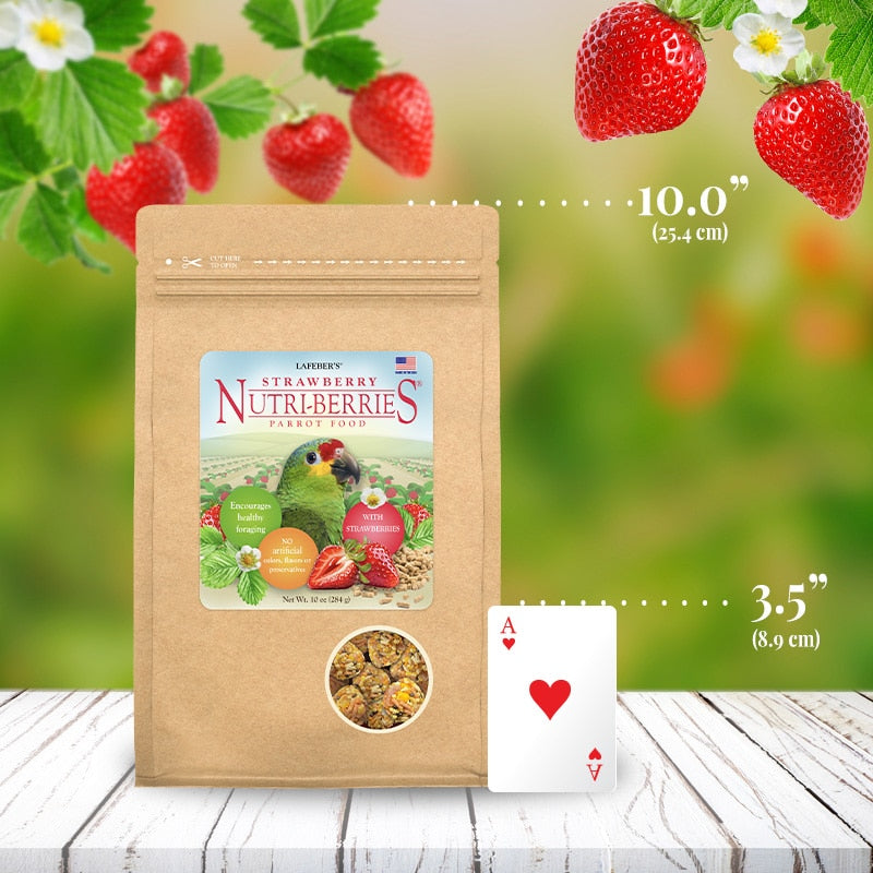 Lafeber's Strawberry Nutri-Berries for Parrots - Limited Edition 10oz