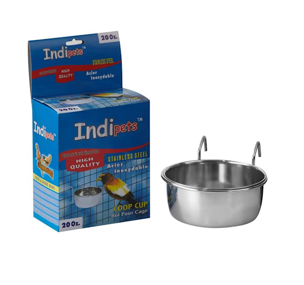 Indipets Stainless Steel Hook-On Coop Cup 20 OZ