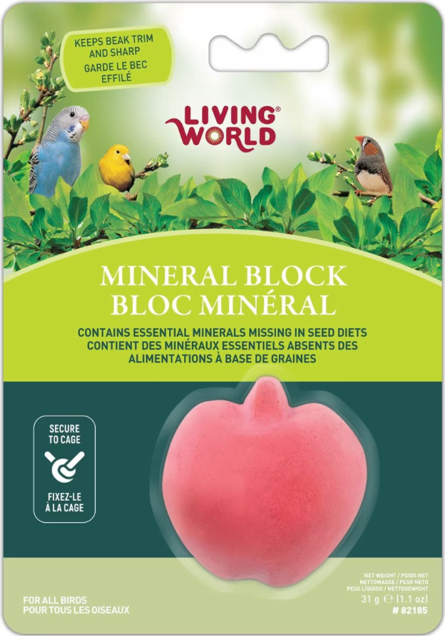 Acondicionador de pico de pájaro de manzana con bloque mineral