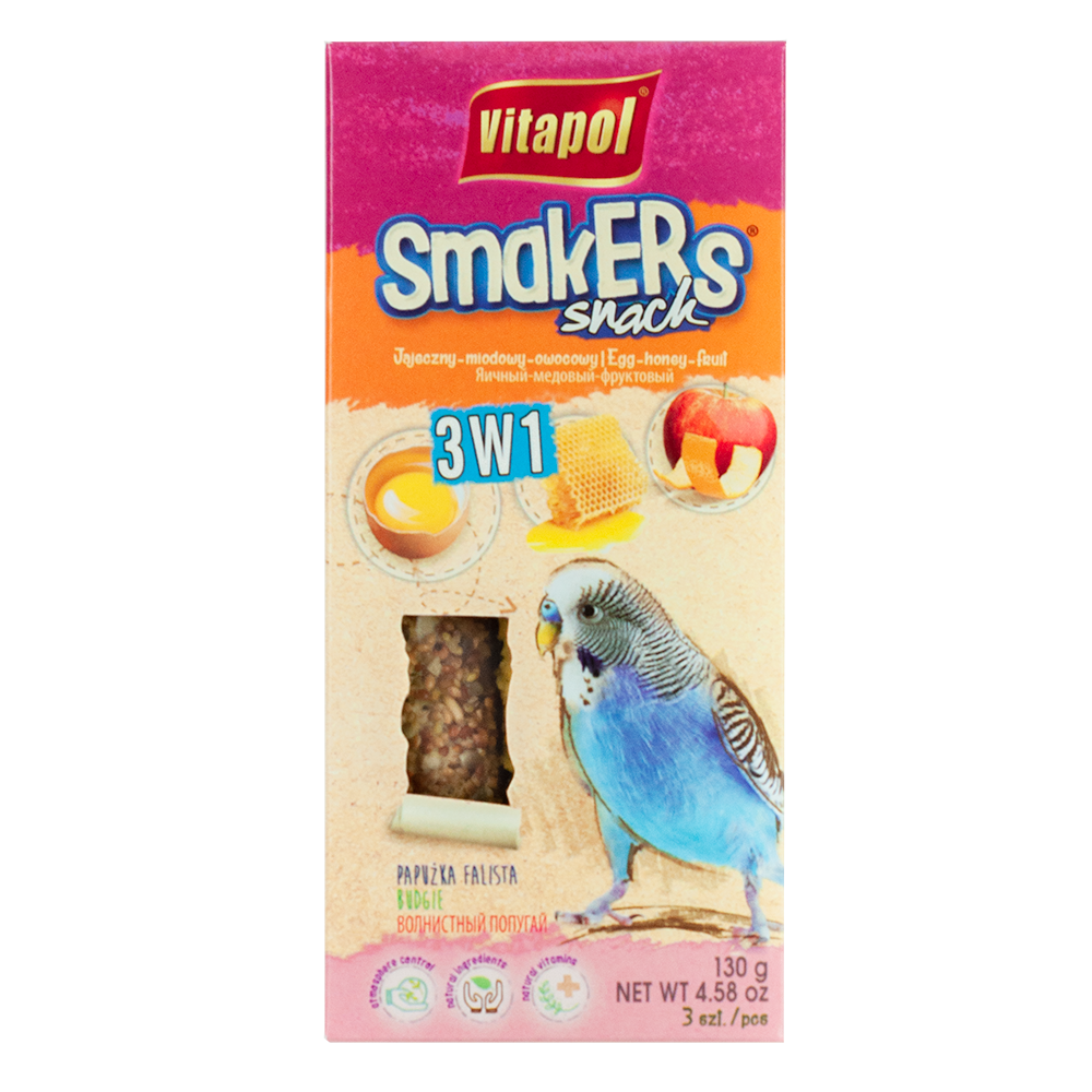 Vitapol Smakers Treat Stick Parakeet 3in1 Mix Pack